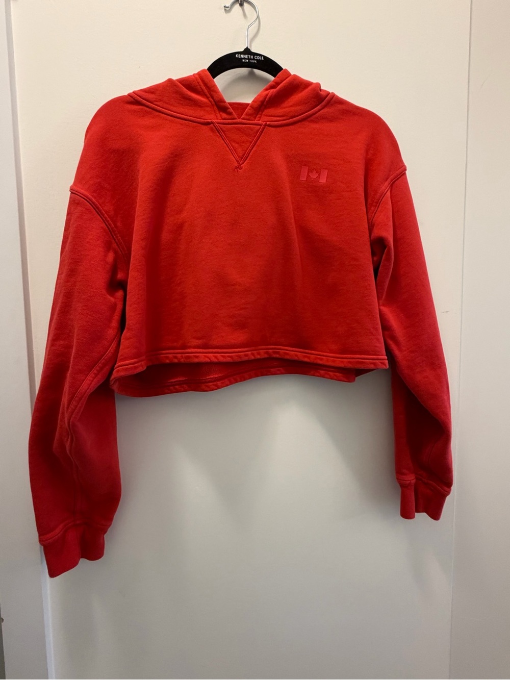 lululemon athletica Cropped Red Hoodie Sweatshirt